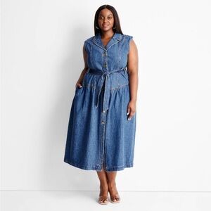 Target Future Collective Jenee Naylor Denim Dress Size 17 NWT